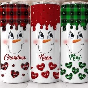 Customized Snowman Tumblers